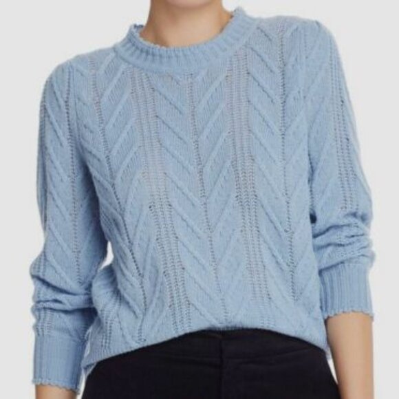 EUC Joie Tenzin Cashmere Wool Mock Neck Sweater Thistle Blue Size XS - Picture 1 of 5